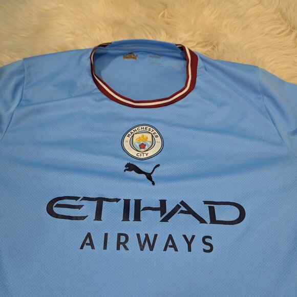 PUMA Manchester City F.C. Men's Home Seasons 22/23 Authentic Jersey Size XXL - Picture 6 of 9